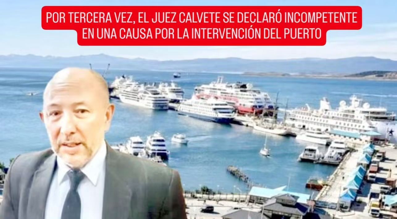 POR TERCERA VEZ, EL JUEZ CALVETE SE DECLARÓ INCOMPETENTE EN UNA CAUSA POR LA INTERVENCIÓN DEL PUERTO