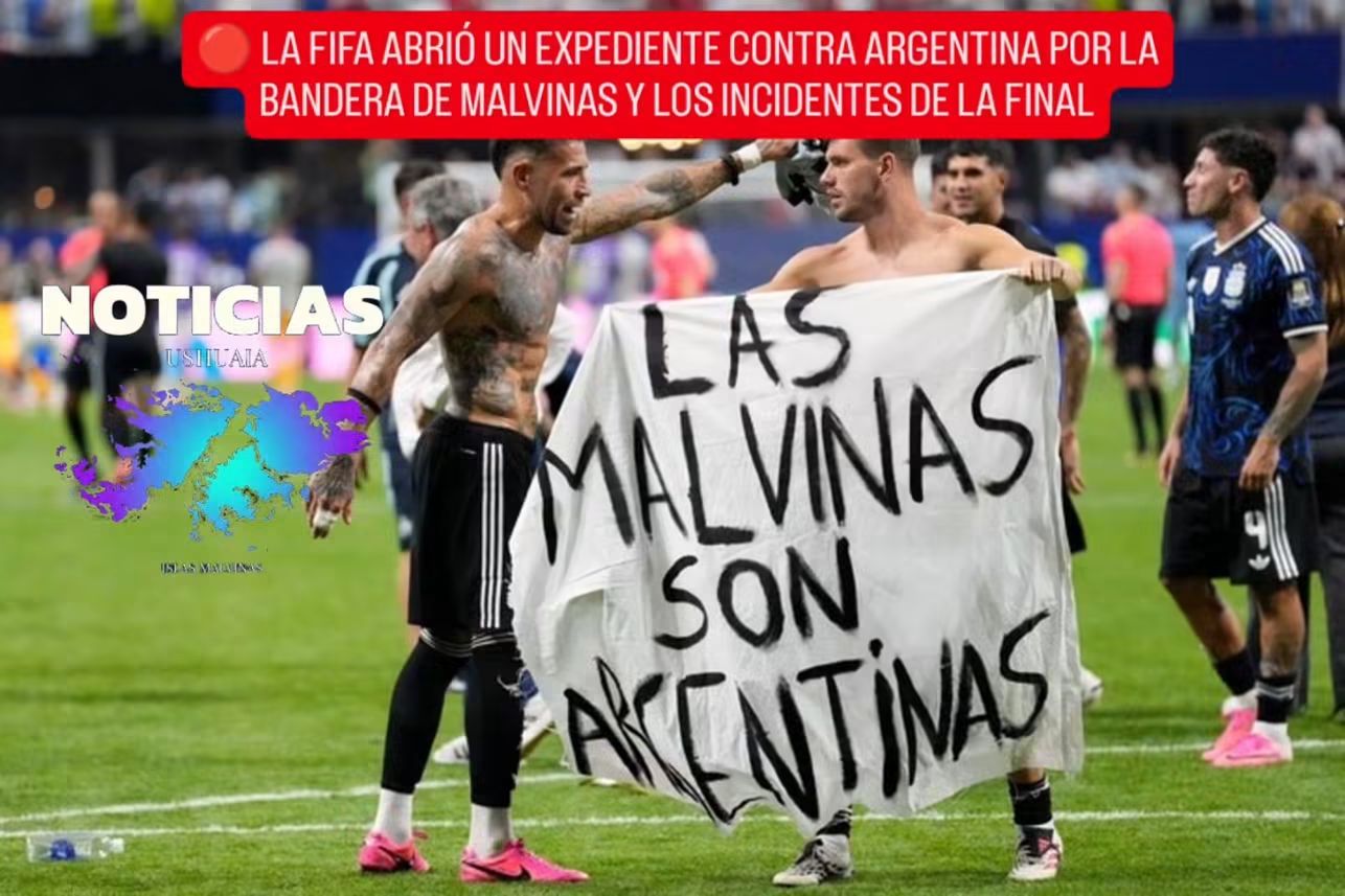  LA FIFA ABRIÓ UN EXPEDIENTE CONTRA ARGENTINA POR LA BANDERA DE MALVINAS Y LOS INCIDENTES EN LA FINAL