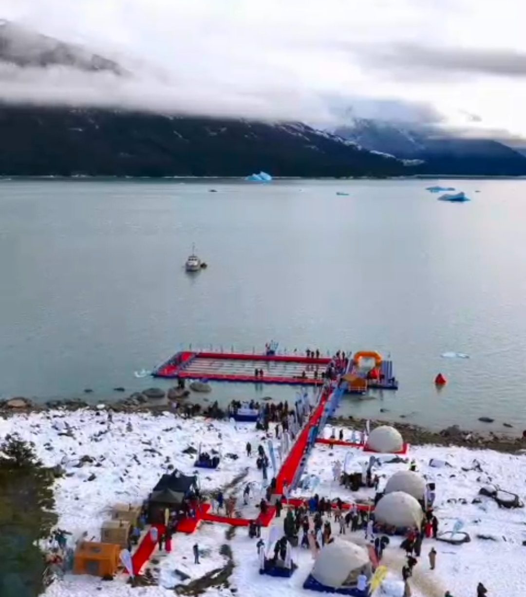 Hito histórico en la Patagonia: inauguraron la Winter Swimming World Cup 2026 frente al Glaciar Perito Moreno