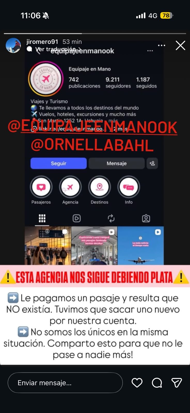 Crecen las denuncias en redes sociales contra una agencia de viajes local por presuntas irregularidades y estafas