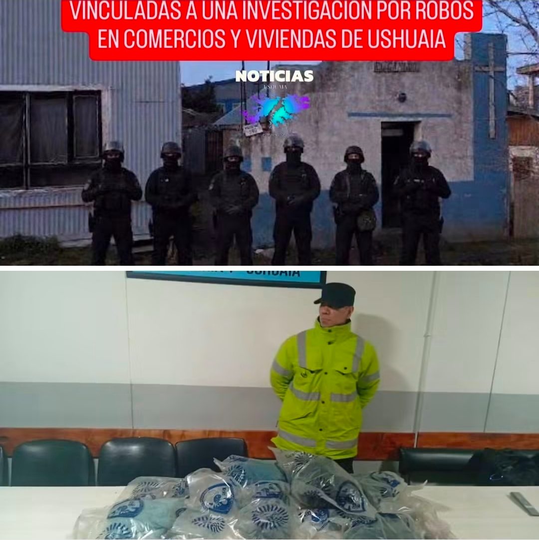ALLANAMIENTO Y TRES PERSONAS VINCULADAS A UNA INVESTIGACIÓN POR ROBOS EN COMERCIOS Y VIVIENDAS DE USHUAIA