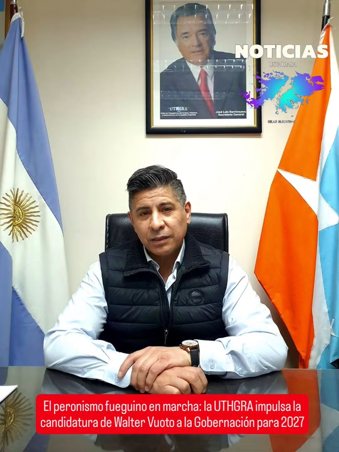 UTHGRA APOYA LA CANDIDATURA DE VUOTO COMO GOBERNADOR