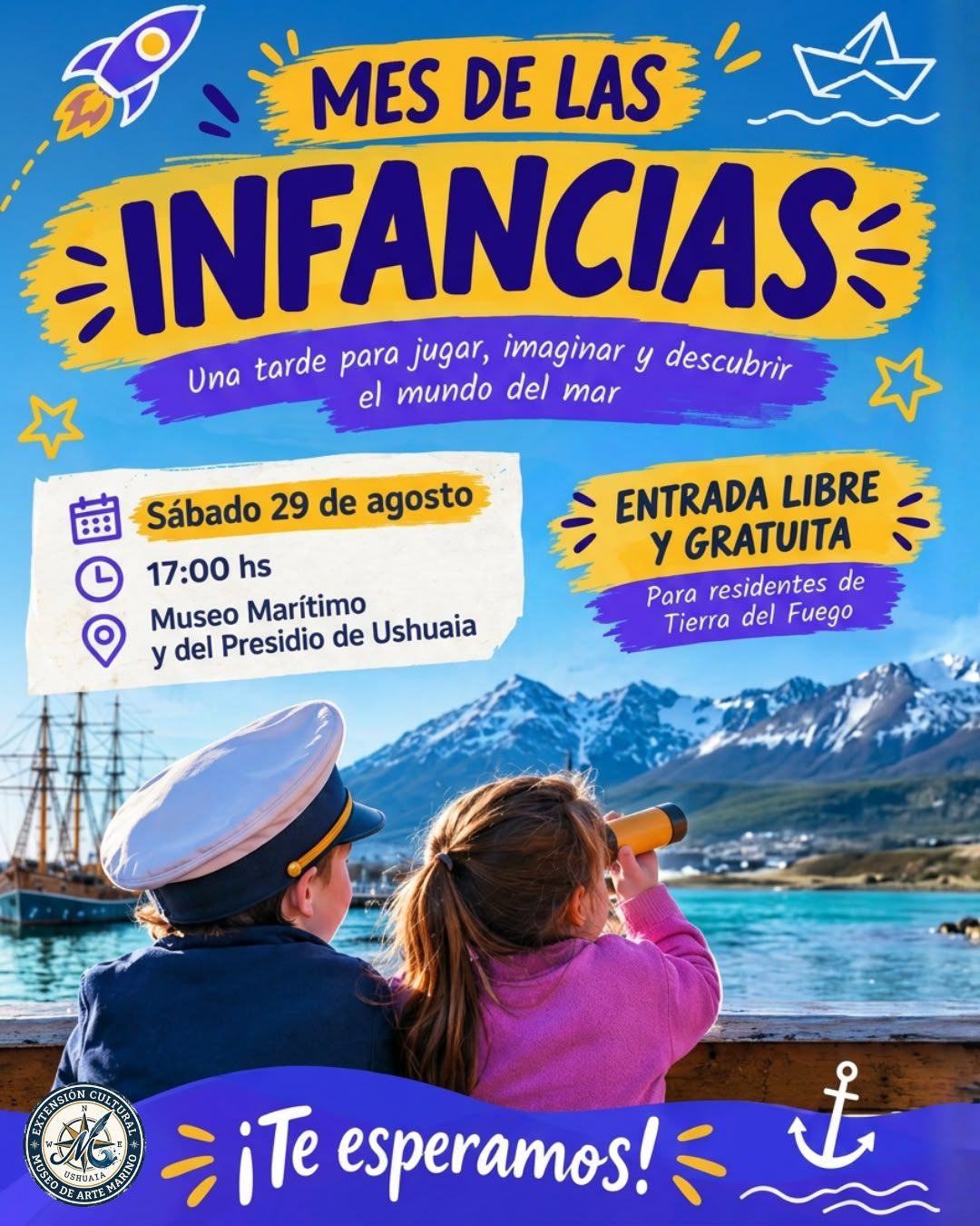 ​El Museo Marítimo de Ushuaia celebra el Mes de las Infancias con actividades gratuitas para toda la familia