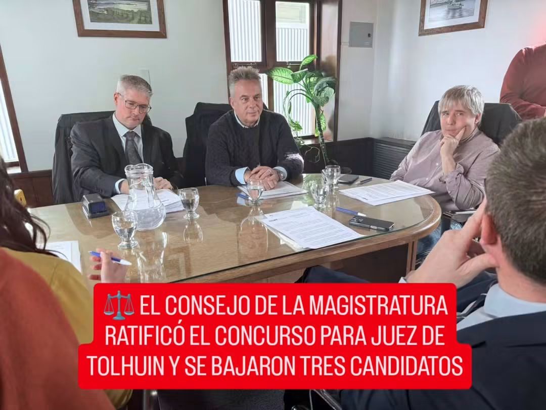 ⚖️ EL CONSEJO DE LA MAGISTRATURA RATIFICÓ EL CONCURSO PARA JUEZ DE TOLHUIN Y SE BAJARON TRES CANDIDATOS