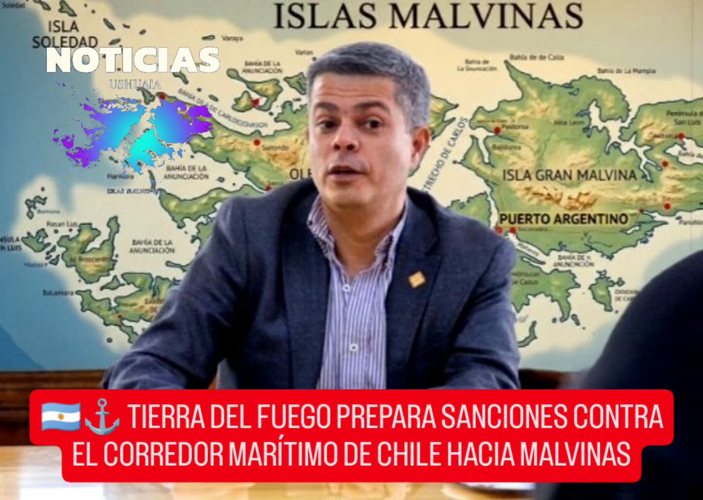 ⚓ TIERRA DEL FUEGO PREPARA SANCIONES CONTRA EL CORREDOR MARÍTIMO DE CHILE HACIA MALVINAS
