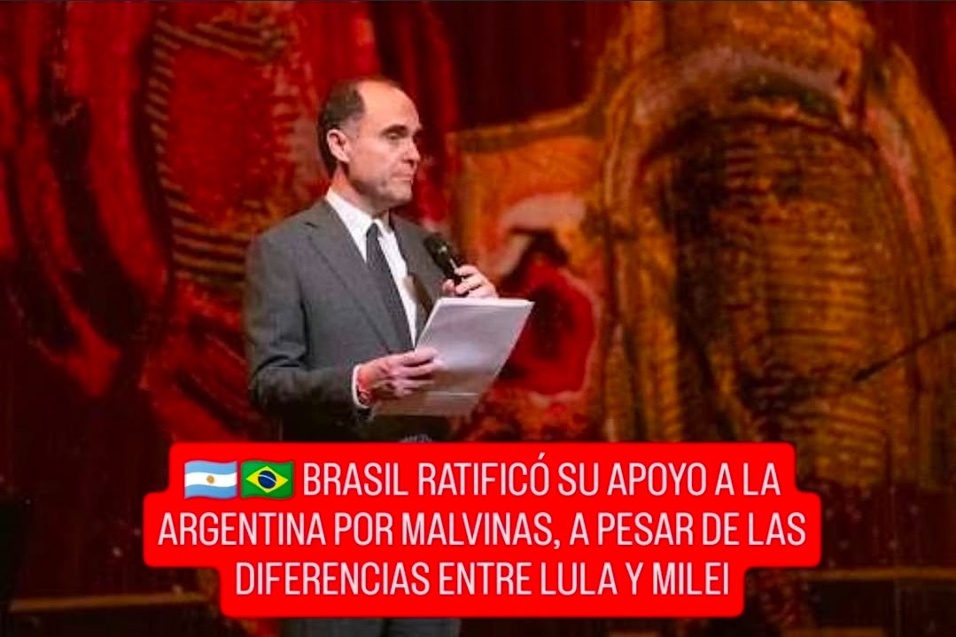 BRASIL RATIFICÓ SU APOYO A LA ARGENTINA POR MALVINAS, A PESAR DE LAS DIFERENCIAS ENTRE LULA Y MILEI
