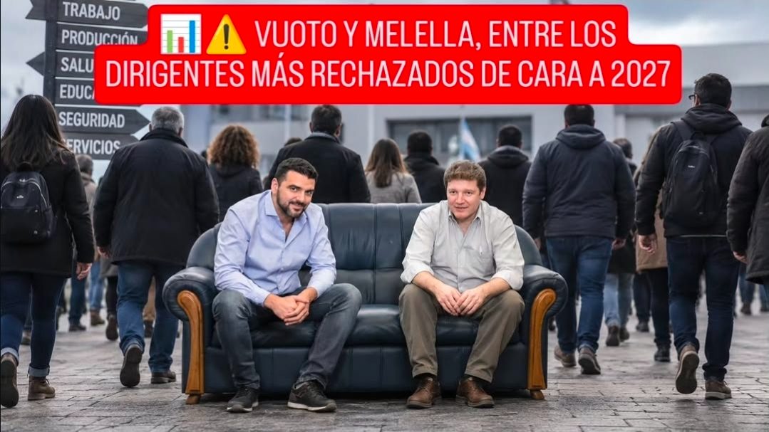 📊⚠️ VUOTO Y MELELLA, ENTRE LOS DIRIGENTES MÁS RECHAZADOS DE CARA A 2027