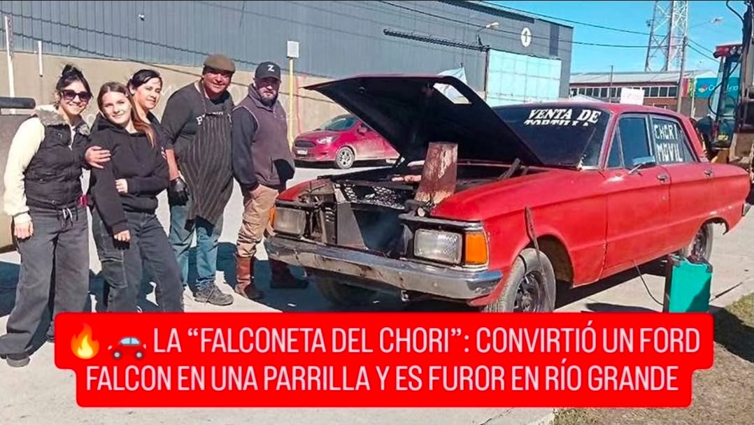 🔥🚗 LA “FALCONETA DEL CHORI”: CONVIRTIÓ UN FORD FALCON EN UNA PARRILLA Y ES FUROR EN RÍO GRANDE