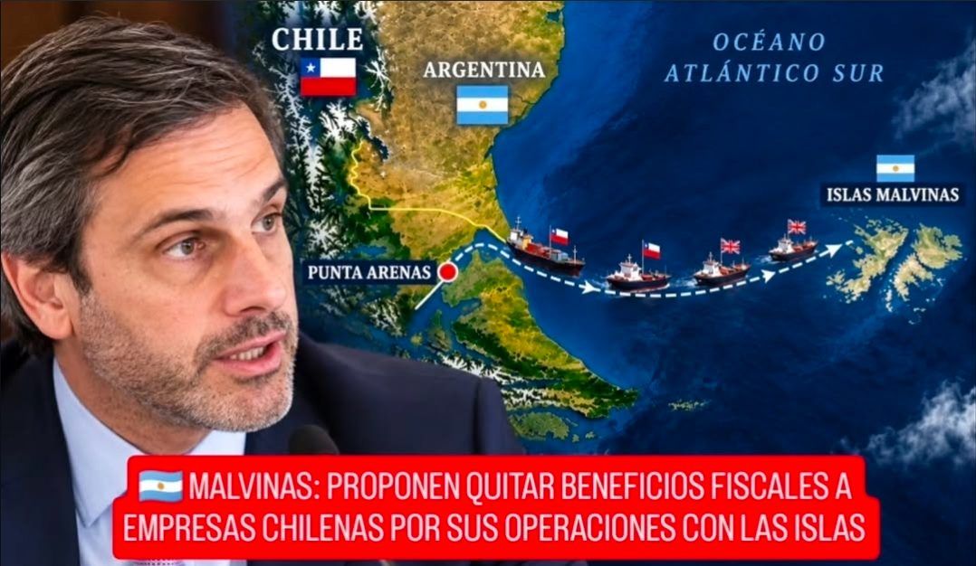 🇦🇷 MALVINAS: PROPONEN QUITAR BENEFICIOS FISCALES A EMPRESAS CHILENAS POR SUS OPERACIONES CON LAS ISLAS