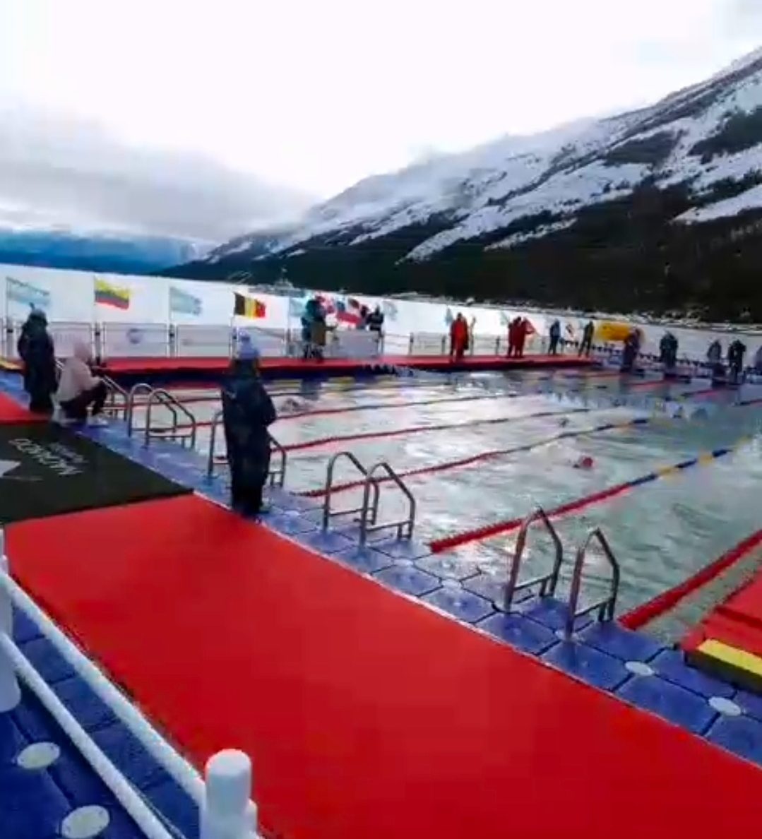 Hito histórico en la Patagonia: inauguraron la Winter Swimming World Cup 2026 frente al Glaciar Perito Moreno
